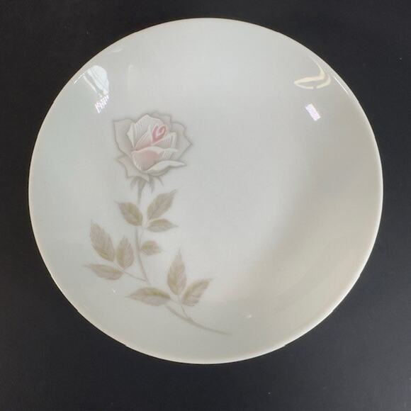 Noritake Edenrose 2 Fruit/Dessert (Sauce) Bowls Gray/Pink/White Roses VTG - Picture 11 of 13